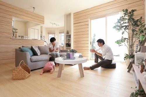 Living. Residence of health-oriented tree healed in the fragrance of the trees create a comfortable