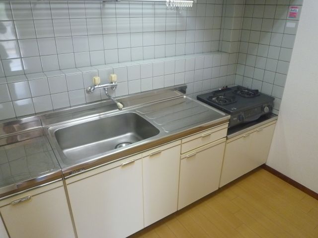 Kitchen. Easy cook because the 2 lot gas stoves