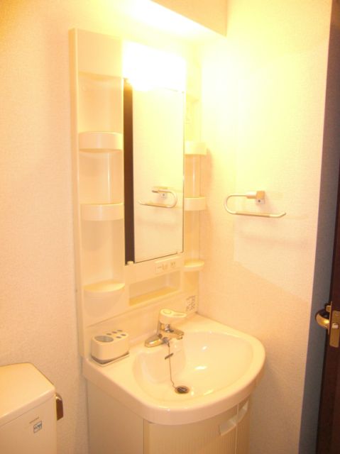 Washroom. Wash basin is helpful to single people.