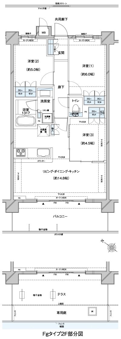 Floor: 3LDK, occupied area: 65.72 sq m, Price: 27.6 million yen, currently on sale