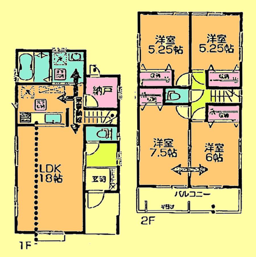 Floor plan. 33,900,000 yen, 4LDK, Land area 100.14 sq m , Building area 100.19 sq m located view in addition to this, It will be provided by the hope of design books, such as layout.