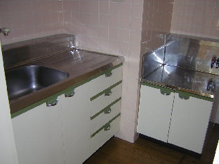 Kitchen. Kitchen is a rare L-shaped. 