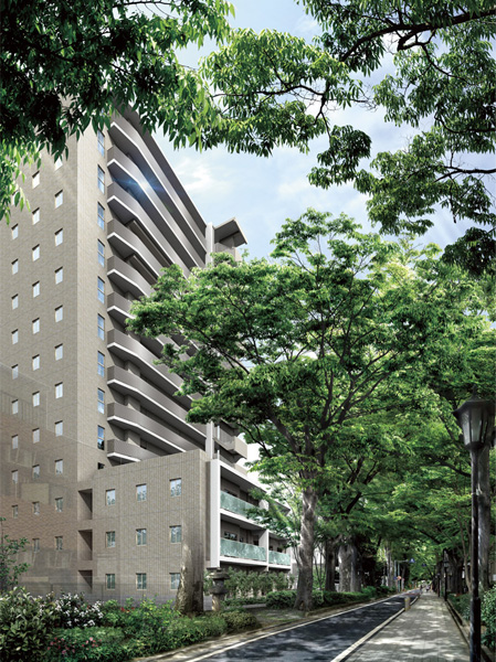 Buildings and facilities. "2014 the end of March possible tenants ・ 5% consumption tax adaptation Property ". JR "Saitama New Urban Center" Station 7-minute walk. Continued Zelkova trees that the dense is over about 2km, Birth along Omiya Hikawa Shrine approach to a shrine. Station east commercial ・ Location in the residential area. Realize all houses angle dwelling unit. (Exterior view)