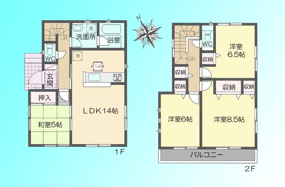 Floor plan. 32,800,000 yen, 4LDK, Land area 100.62 sq m , Building area 93.15 sq m