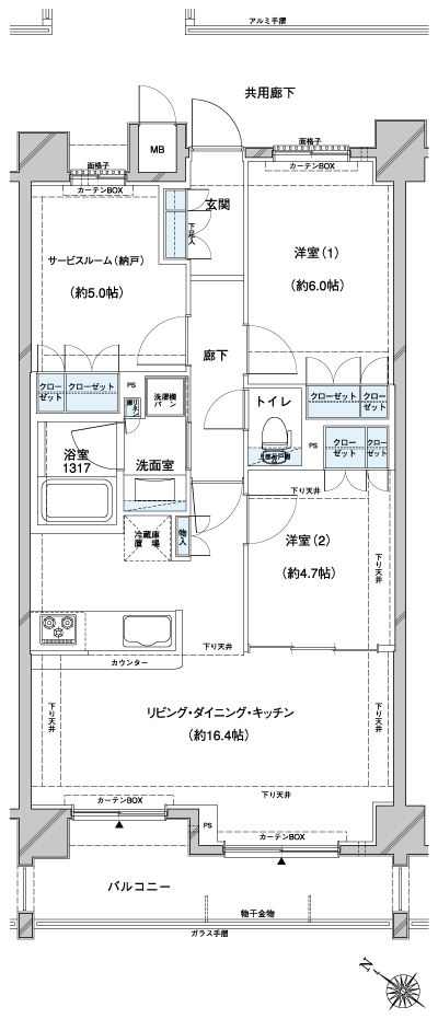 Floor: 2LDK + S (storeroom), the occupied area: 68.58 sq m, Price: 30.5 million yen, currently on sale