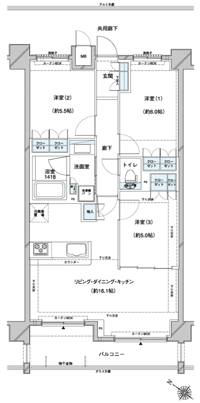 Floor: 3LDK, occupied area: 70.62 sq m, Price: 31,600,000 yen, now on sale