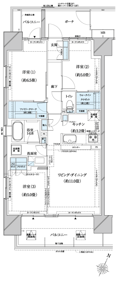 Floor: 3LDK, occupied area: 70.37 sq m
