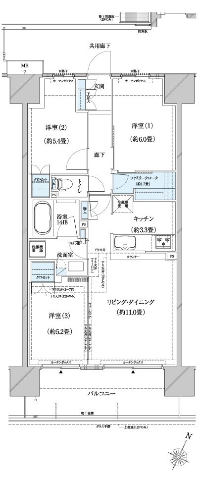 Floor: 3LDK, the area occupied: 68.1 sq m