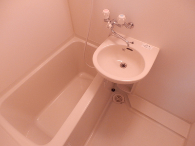 Bath. A clean bathroom