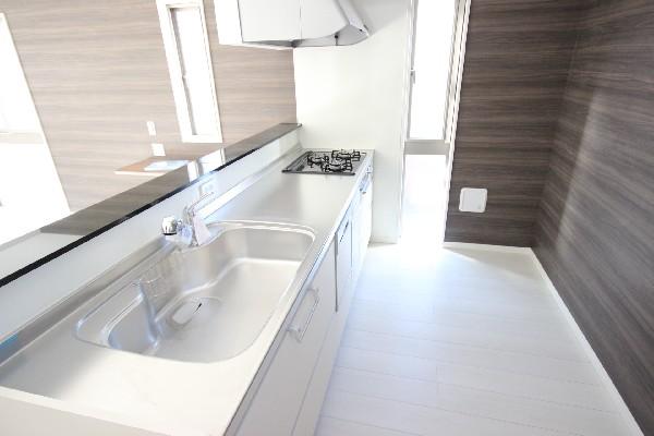 Kitchen. Is wonderful chic shades of sunlight shine in the bright kitchen luxury. 