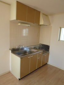 Kitchen. There is a small window in the kitchen