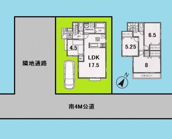 Floor plan. 38,800,000 yen, 4LDK, Land area 100.05 sq m , Building area 96.46 sq m
