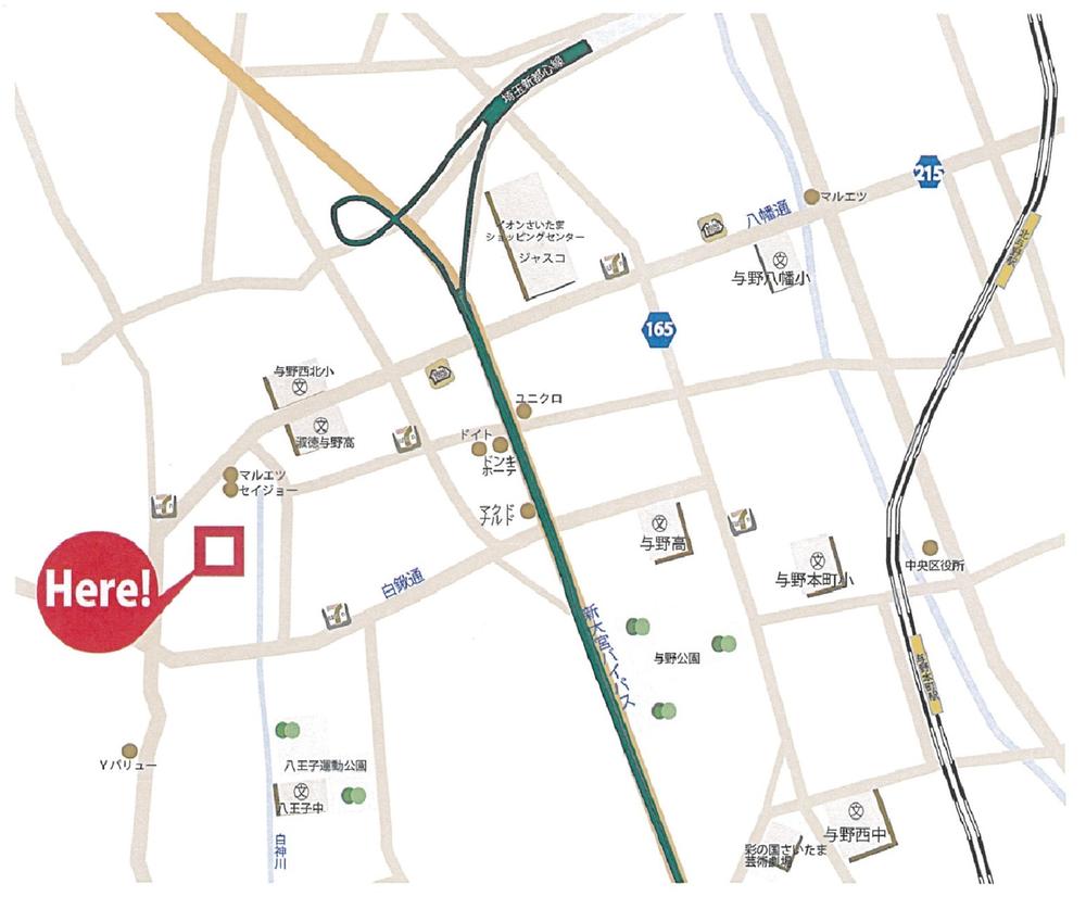 Local guide map. Car navigation system input