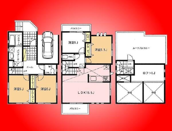 Floor plan. 39,800,000 yen, 4LDK, Land area 95.82 sq m , Building area 111.51 sq m