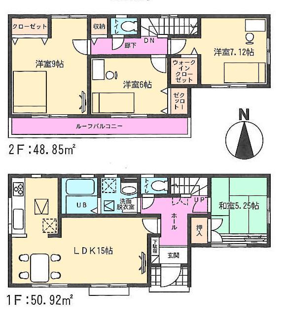 Floor plan. 31,800,000 yen, 4LDK, Land area 102.5 sq m , Building area 99.77 sq m