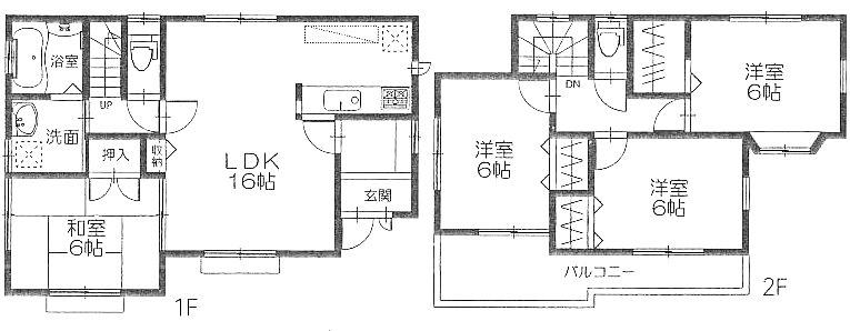 Floor plan. 30,800,000 yen, 4LDK, Land area 121.13 sq m , Building area 96.05 sq m
