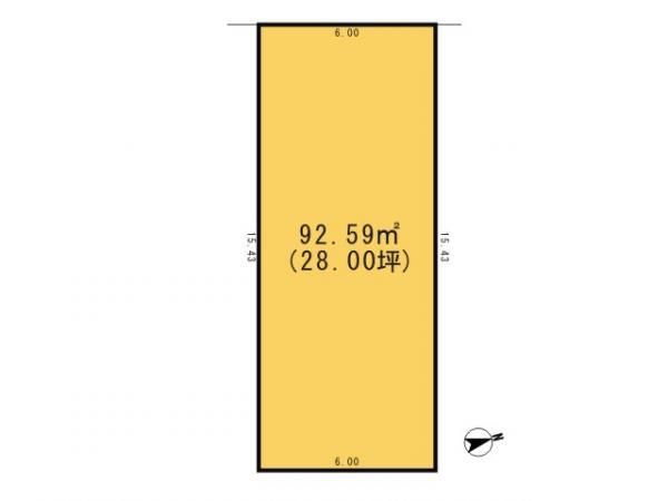 Compartment figure. Land price 14 million yen, Land area 92.59 sq m