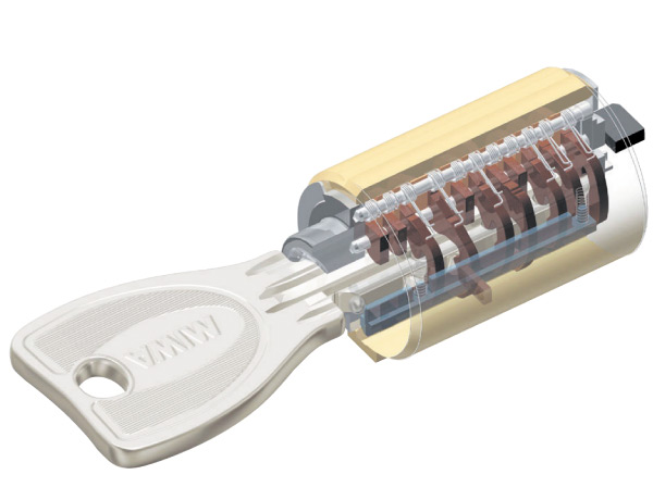 Security.  [Dimple key & PR-J cylinder] Replicated to the front door lock has adopted a valid PR-J cylinder is also very difficult dimple key and picking measures.  ※ Conceptual diagram