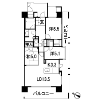 Floor: 3LDK, occupied area: 77.93 sq m
