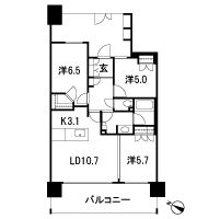 Floor: 3LDK, occupied area: 69.84 sq m