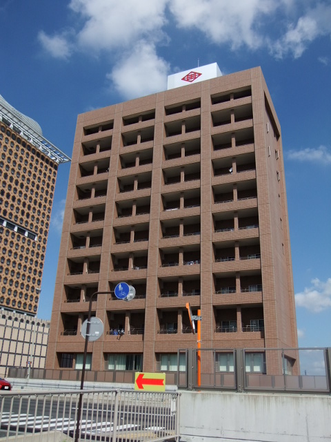 Building appearance. Sunny building.