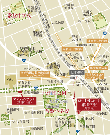 Building structure. Local guide map. Located close to the also commercial facilities in school to the park to the train station you can see at a glance