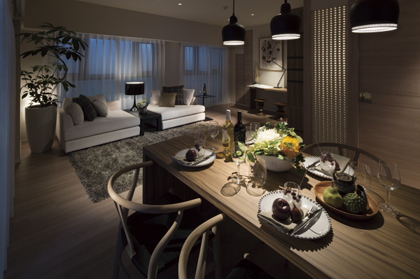 Building structure. Full of sense of openness of the wide span × angle dwelling unit unique design, Impressive LD is luxurious interior