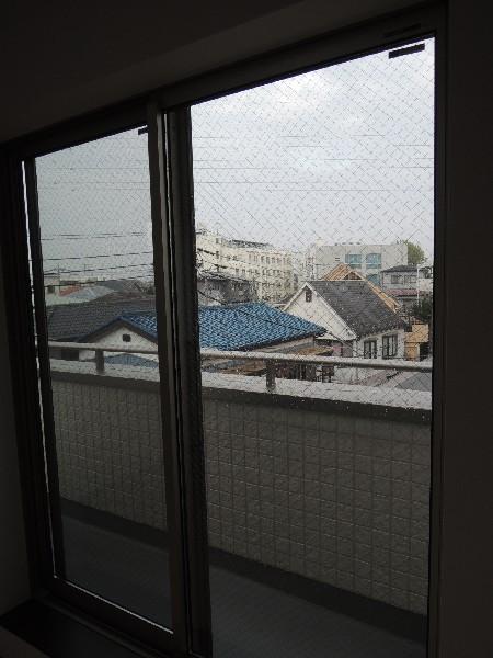 Balcony. A view from the window.