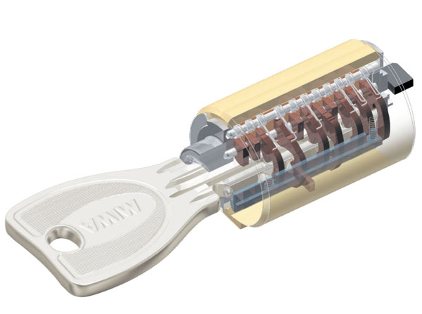 Security.  [Reversible dimple key] Replicated to the front door of the key has adopted a difficult dimple key. (Conceptual diagram)