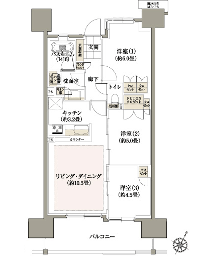 Floor: 3LDK, occupied area: 63.18 sq m, Price: 37,600,000 yen, now on sale