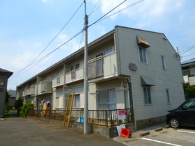 Building appearance. 2LDK apartment of city gas specifications