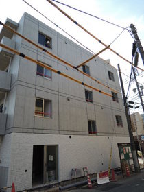 Building appearance. It is located within walking the shopping street from the train station.