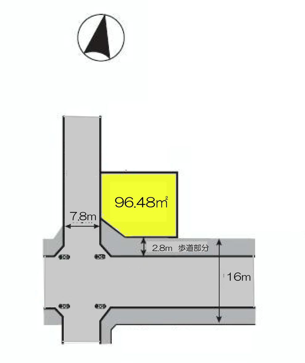 Compartment figure. Land price 45,800,000 yen, Land area 96.48 sq m