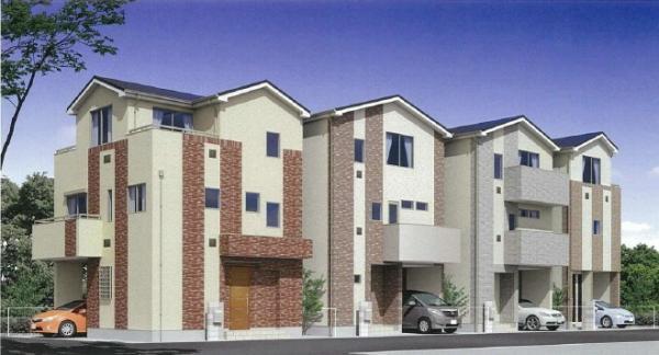 Rendering (appearance). Second from the Rendering right Building 3