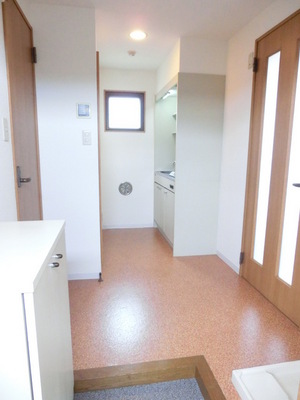 Entrance. Bright kitchen space even if there is a window