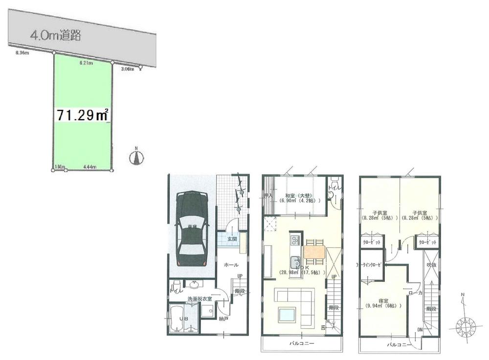 Compartment figure. Land price 26,800,000 yen, Land area 71.29 sq m