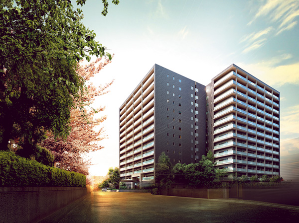 Buildings and facilities. Center of Urawa, While remaining Nakamachi address, On a hill that has been wrapped in silence worthy of the life of love Urawa, Was the quality of hospitality in the form, View of the mansion full of sense of openness is born. (Exterior view)