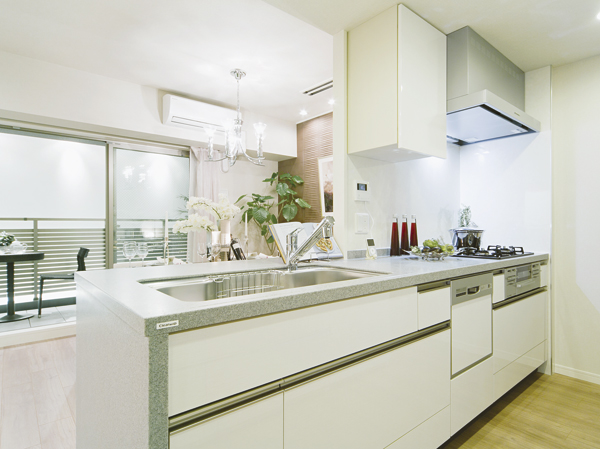 Sink top as open, Kitchen was realized the sense of openness