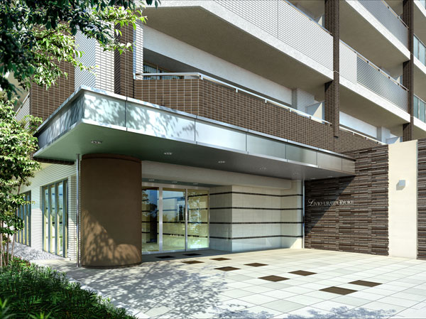 Shared facilities.  [To feeling fine living, Refinement of the entrance design] beautifully, Entrance to be a comfortable living of the prologue, Satisfy the pride of the people live, Create a design, such as stately increase enough over time. The Yingbin space to feel beautiful and also to the air drifting in there offers. (Entrance Rendering)