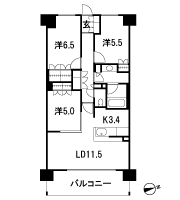 Floor: 3LDK, occupied area: 71.61 sq m, Price: TBD