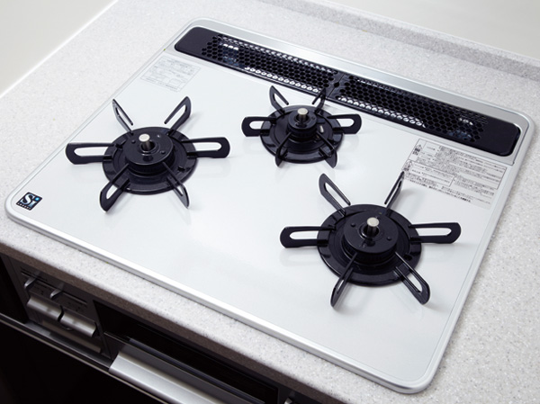 Kitchen.  [Glass top stove] Adopt a heat-resistant ceramic glass. Built-in stove that was equipped with functionality and beauty of a notch.