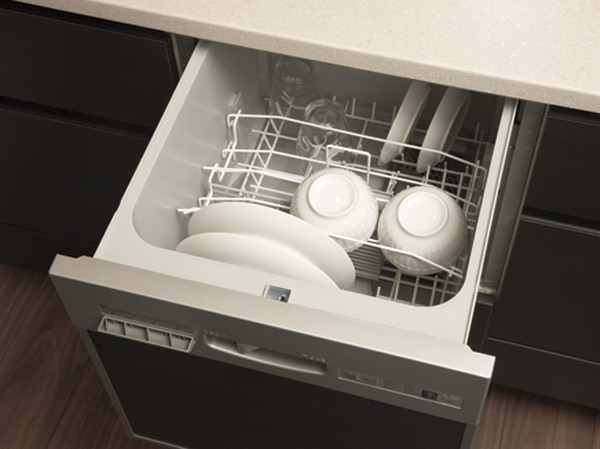 Kitchen.  [Dish washing and drying machine] In capacity and power of peace of mind, Also dropped clean caked dirt.