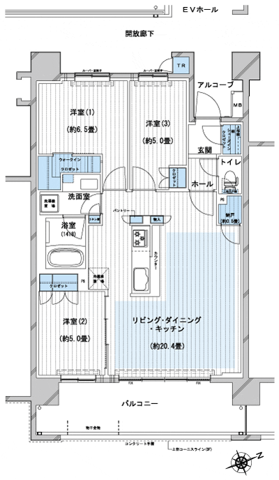 Floor: 3LDK + WIC + SIC + N, the occupied area: 78.08 sq m, Price: 50,480,000 yen, now on sale