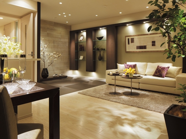 Warmth overflowing room of living ・ In fact a slightly different is subjected to some CG processing to dining (those obtained by photographing the model room W-75O type. furniture ・ Fixtures, etc. are not included in the sale price. Also, Including some paid options. Yes application deadline. 2013.2 shooting)