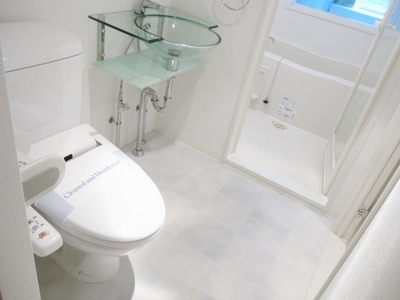 Toilet. Open-minded restroom