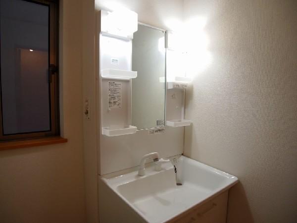 Wash basin, toilet. Washroom with a clean