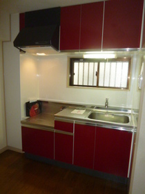 Kitchen. Two-burner gas stove installation Allowed