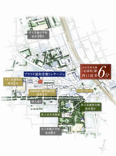 Local peripheral illustrated map (in fact a somewhat different in those drawn on the basis of the map)