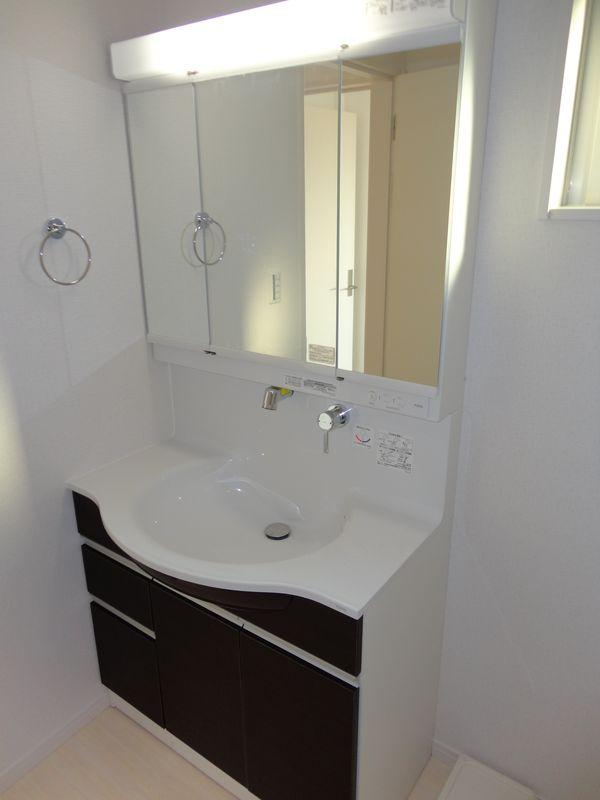 Wash basin, toilet. Bathroom vanity