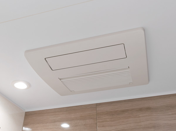 Bathing-wash room.  [TES-type bathroom heater dryer] TES-type bathroom heater dryer of Tokyo gas is ventilation in the bathroom, It reduces the occurrence of mold. further, It is also convenient to dry out the laundry on a rainy day in the drying function.